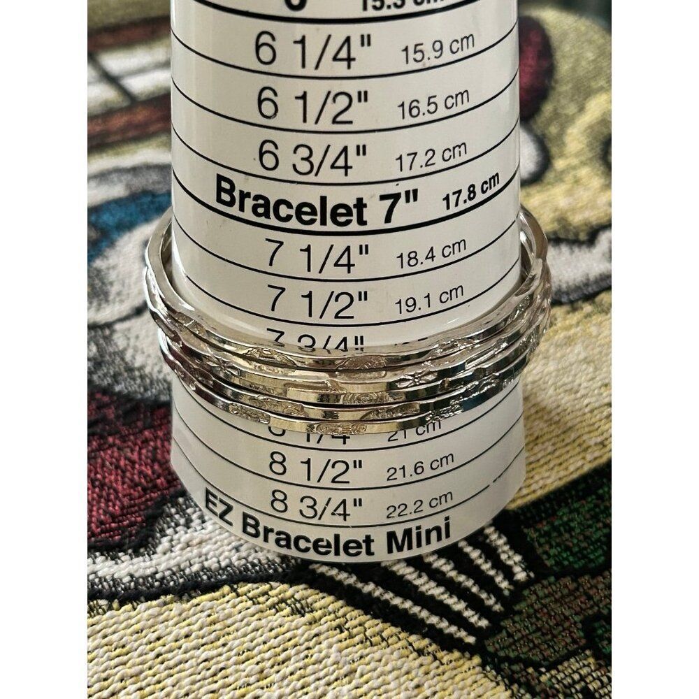 Silver 925 5-Stack Bangles - Picture 5 of 5